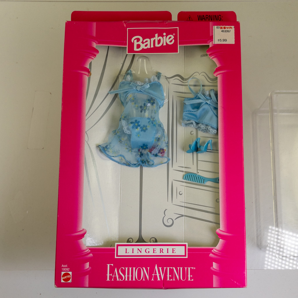 Mattel Barbie Fashion Avenue Lingerie LIGHT BLUE FLORAL NON MINT