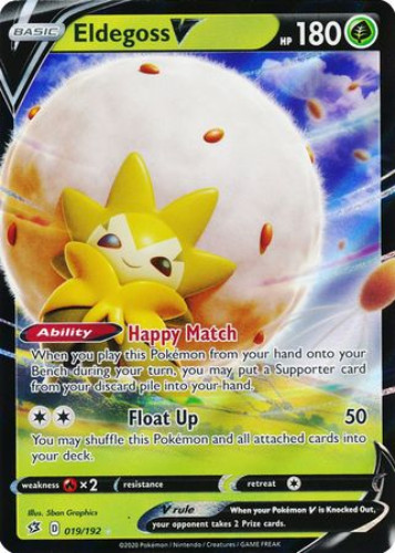 Pokemon Card Rebel Clash 019 192 ELDEGOSS V Ultra Rare Holo