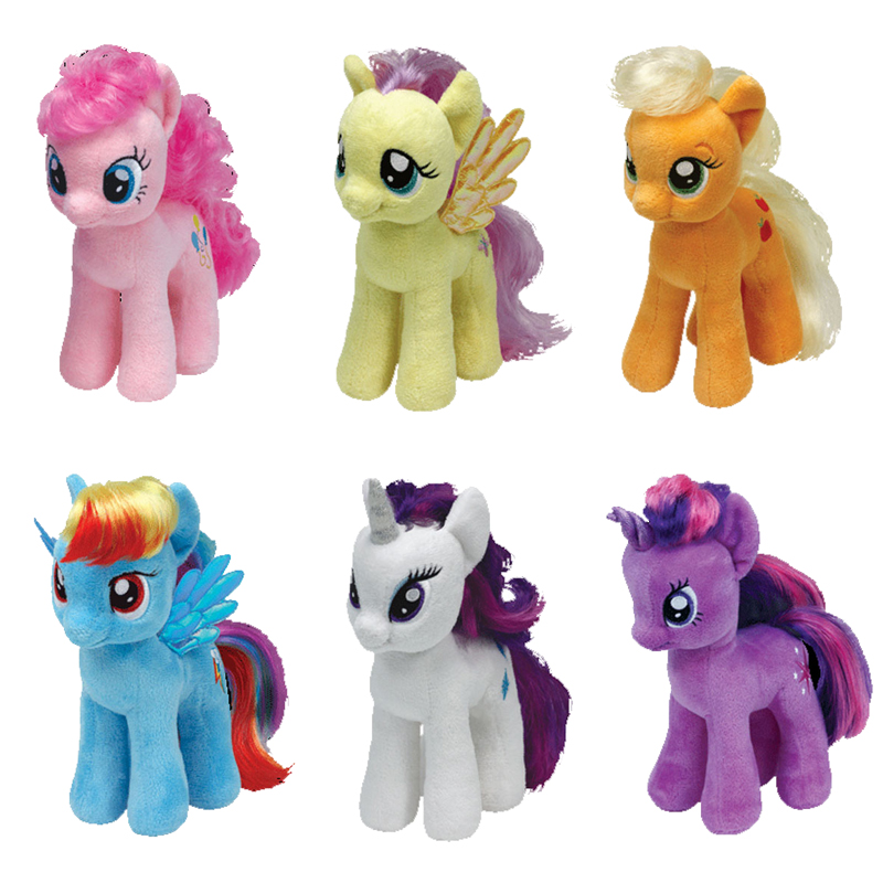 TY Beanie Baby - My Little Pony - SET OF 6 BEANIES (7 inch)