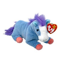 TY Beanie Baby - CLEMENTINE the Blue Horse (8 inch)