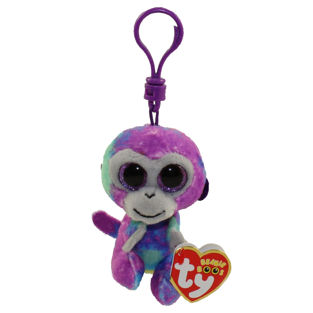 TY Beanie Boos - ZURI the Monkey (Glitter Eyes) (Plastic Key Clip)