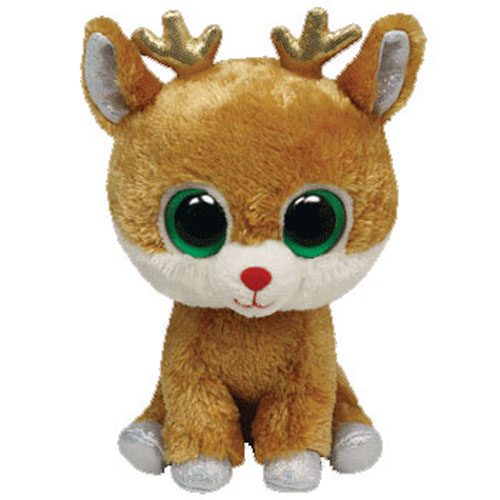 TY Beanie Boos - ALPINE the Reindeer (Solid Eye Color) (Silver Feet) (Medium Size - 9 inch)