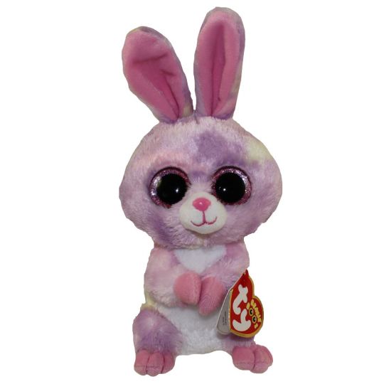 TY Beanie Boos AVRIL the Purple Bunny Glitter Eyes Exclusive Regular Size 6 inch