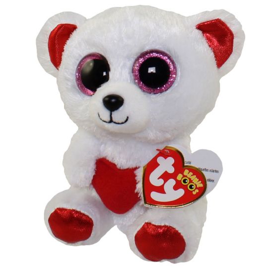 TY Beanie Boos CUDDLY BEAR Glitter Eyes Regular Size 6 inch