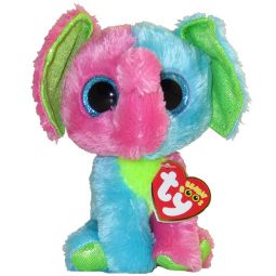 TY Beanie Boos - ELFIE the Multi-Color Elephant (Glitter Eyes) (Regular Size - 6 inch) *Limited Excl