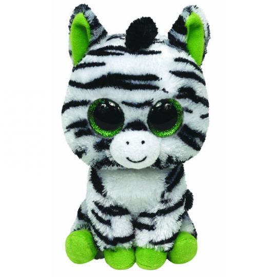 TY Beanie Boos - ZIG-ZAG the Zebra (Glitter Eyes) (Regular Size