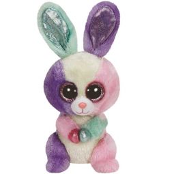 TY Beanie Boos - BLOOM the Multi-Color Bunny Rabbit (Glitter Eyes) (Medium Size - 9 inch)