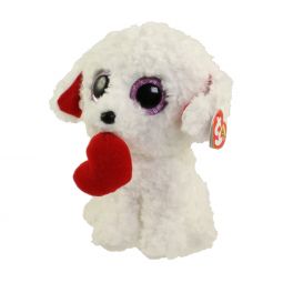 TY Beanie Boos - HONEY BUN the Dog (Glitter Eyes) (Medium Size - 9 inch)