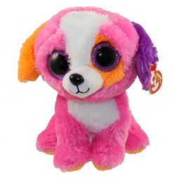 TY Beanie Boos - PRECIOUS the Pink Dog (Glitter Eyes) (Medium Size - 8 inch)