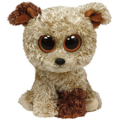 TY Beanie Boos - ROOTBEER the Brown Dog (Solid Eye Color) (Medium Size - 9 inch)