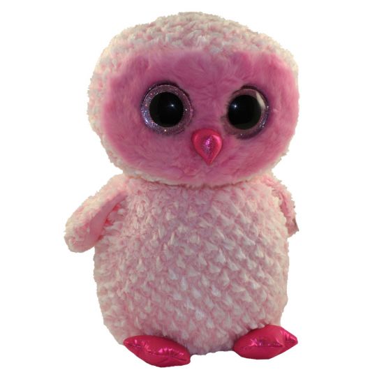 pink stuffed owl