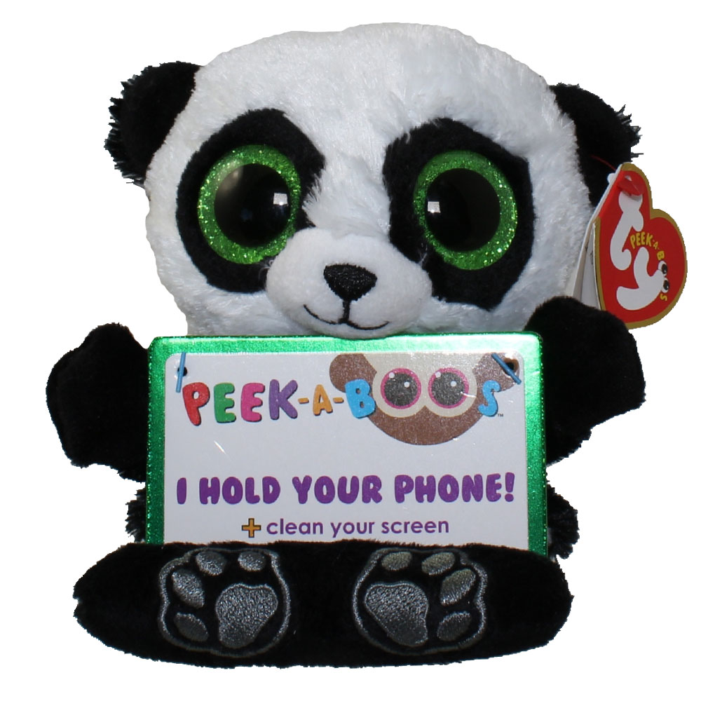 TY Beanie Boos - Peek-A-Boos - POO the Panda (4 inch - Phone Holder)