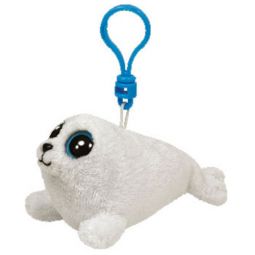 TY Beanie Boos - ICEBERG the White Seal (Solid Eye Color) (Plastic Key Clip - 3 inch)