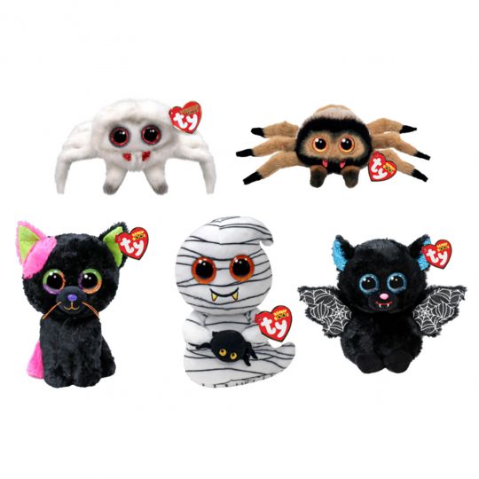 TY Beanie Boos SET of 5 Halloween 2024 Releases Regular Size 6 inch BBToyStore Toys Plush Trading Cards Action Figures Games online retail store shop sale