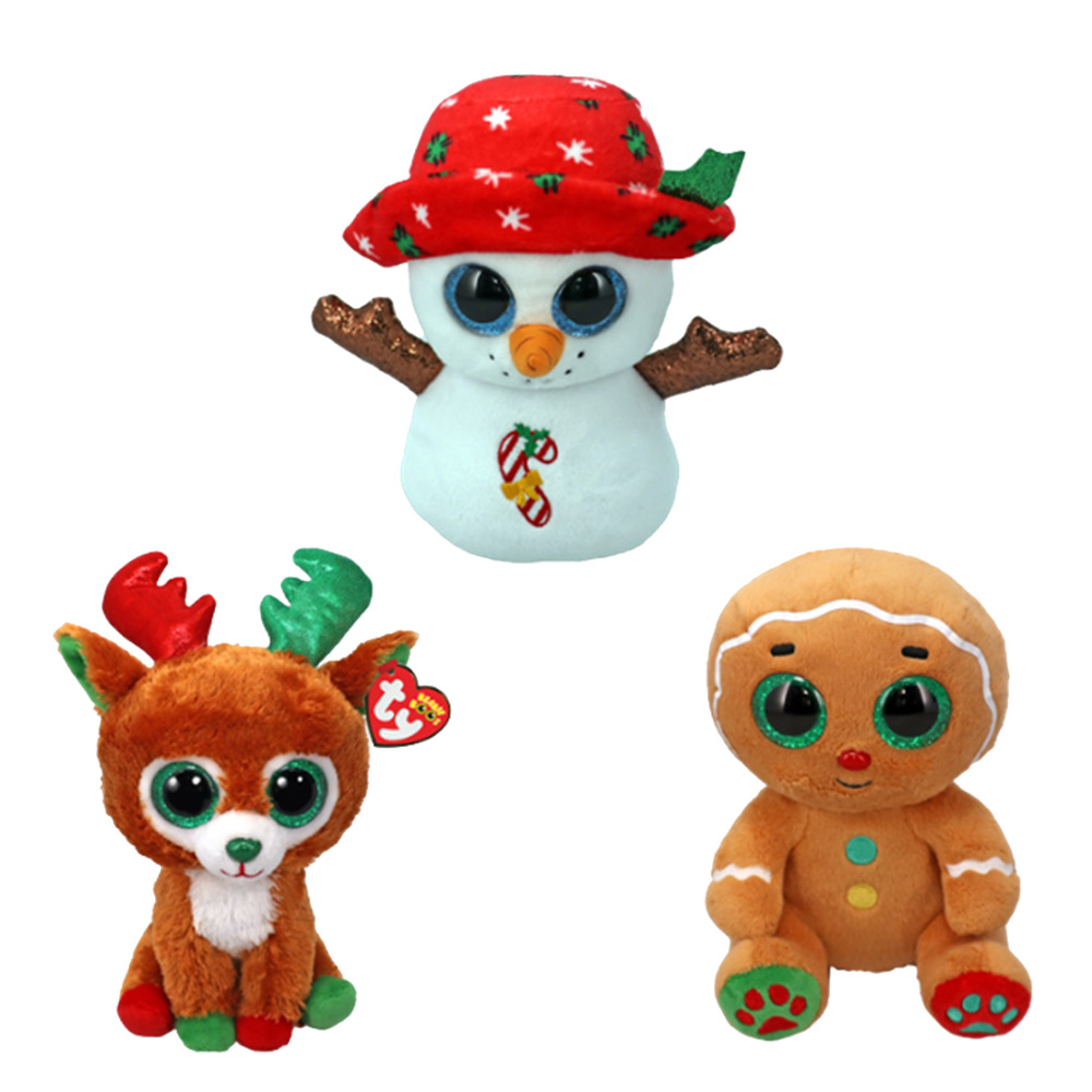 TY Beanie Boos - SET of 3 Christmas 2024 Releases BRRNIE, NUTMEG, TINSELTOES (Pre-Order ships Fall)