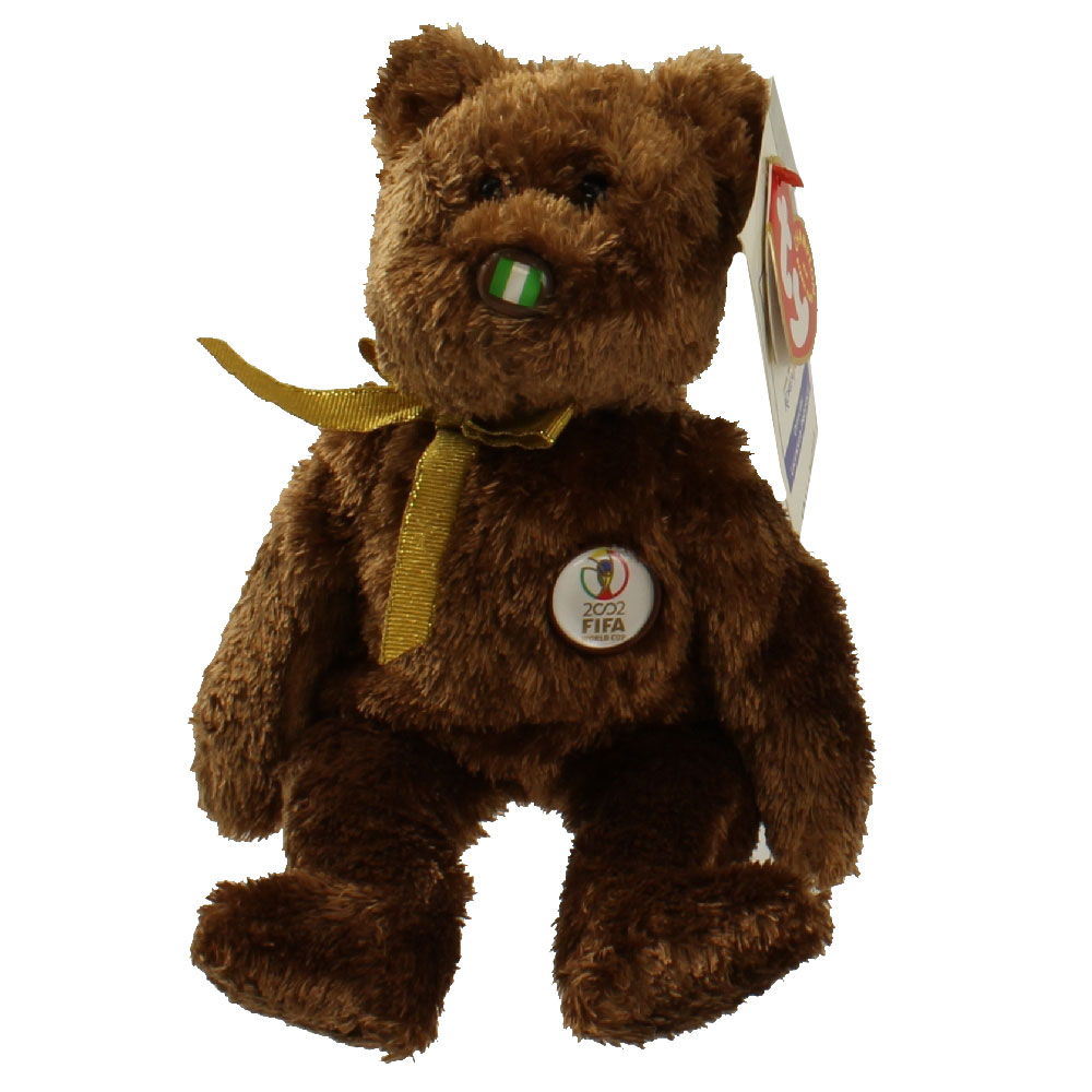 TY Beanie Baby - CHAMPION the FIFA Bear ( Nigeria ) (8.5 inch)