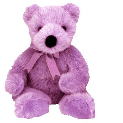 Ty Classic Beanie Babies Large Purple Lilacbeary 1999 Plush Stuffed ...