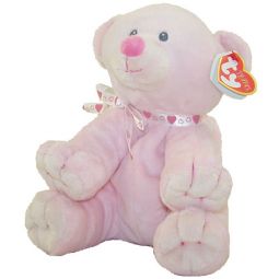 TY Pluffies - AMORE the Pink Bear with Heart Ribbon (9.5 inch)