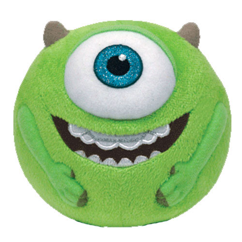 TY Beanie Ballz - Monsters Inc - MIKE (Regular Size - 5 inch)