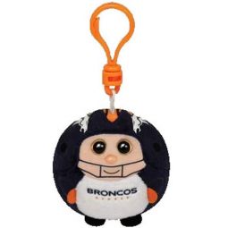 TY NFL Beanie Ballz - DENVER BRONCOS (Plastic Key Clip - 2.5 inch)