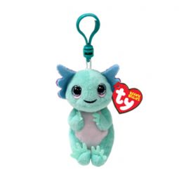 TY Beanie Baby (Beanie Bellies) - ALEX the Axolotl (Plastic Key Clip)