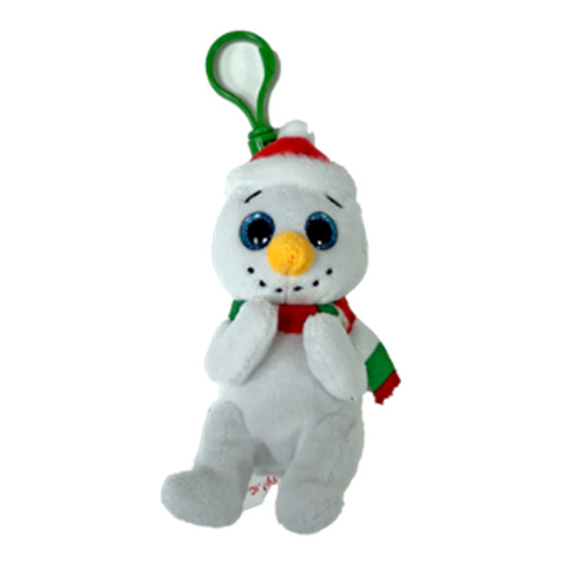 TY Beanie Baby (Beanie Bellies) - BRRRNARD the Snowman (Plastic Key Clip) (Pre-Order ships Fall)