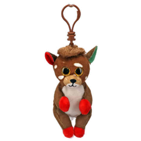 TY Beanie Baby (Beanie Bellies) - JUNO the Reindeer (Plastic Key Clip) (Pre-Order ships Fall)