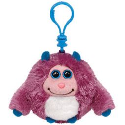 TY Monstaz - ZELDA the Purple & Blue Monster (Plastic Key Clip - 3 inch)