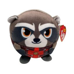 TY Puffies (Beanie Balls) Plush - ROCKET RACCOON [Marvel](3 inch)