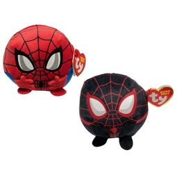 TY Puffies (Beanie Balls) Plush - SET OF 2 [Miles Morales & Spider-Man](3 inch)