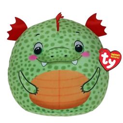 TY Squish-A-Boos Plush - GRIFFIN the Green Dragon (Small Size - 8 inch)