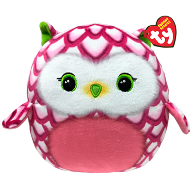 Ty Beanie Squishies Squish A Boos Plush Tootie The Pink Owl