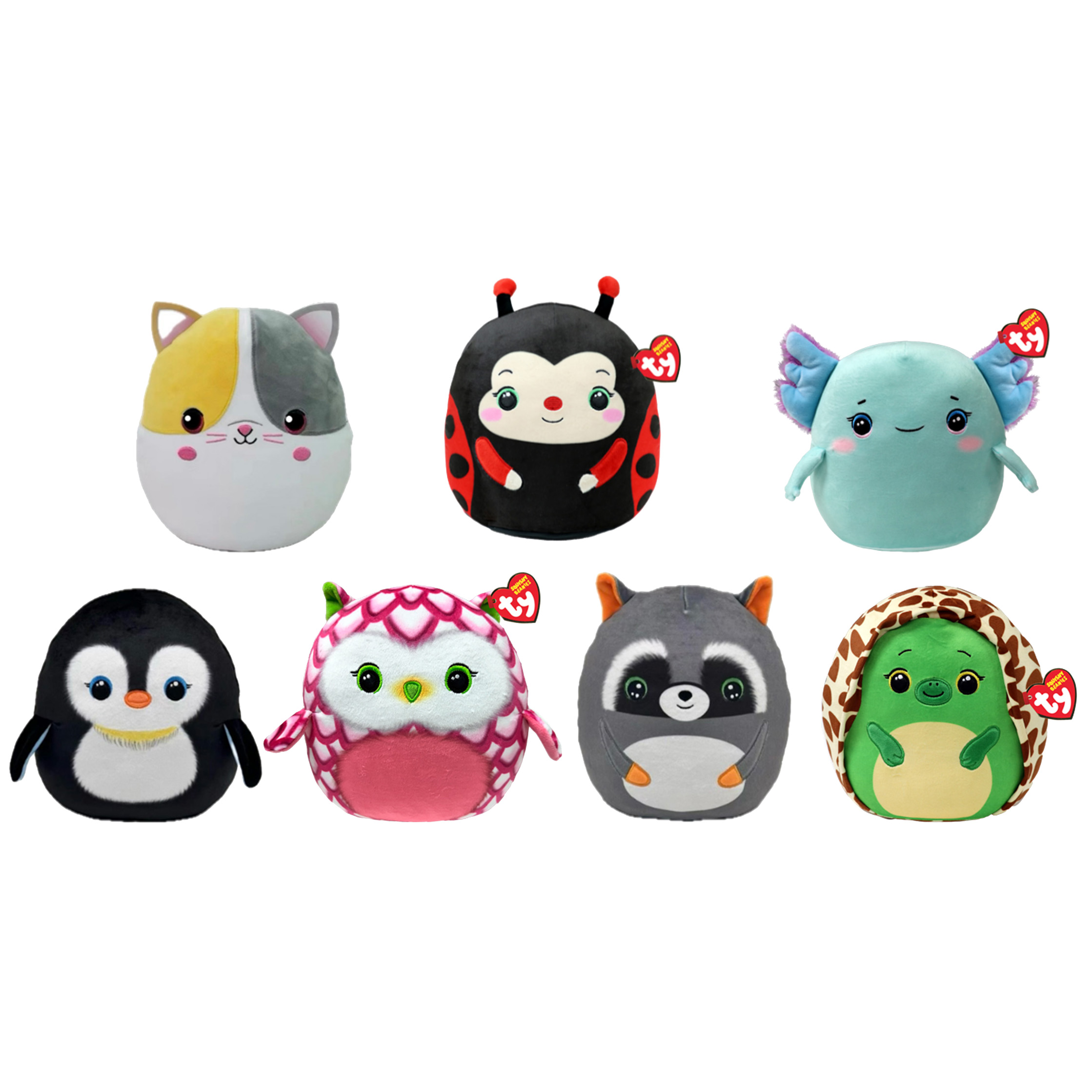 TY Beanie Squishies (Squish-A-Boos) - FALL 2024 SET OF 7 (10 inch) (Pre-Order ships Fall)