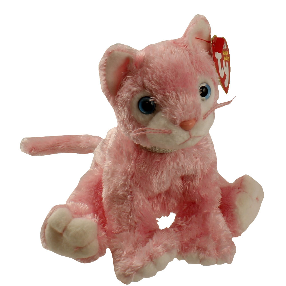 TY Beanie Baby - CARNATION the Pink Cat (6 inch): BBToyStore.com - Toys