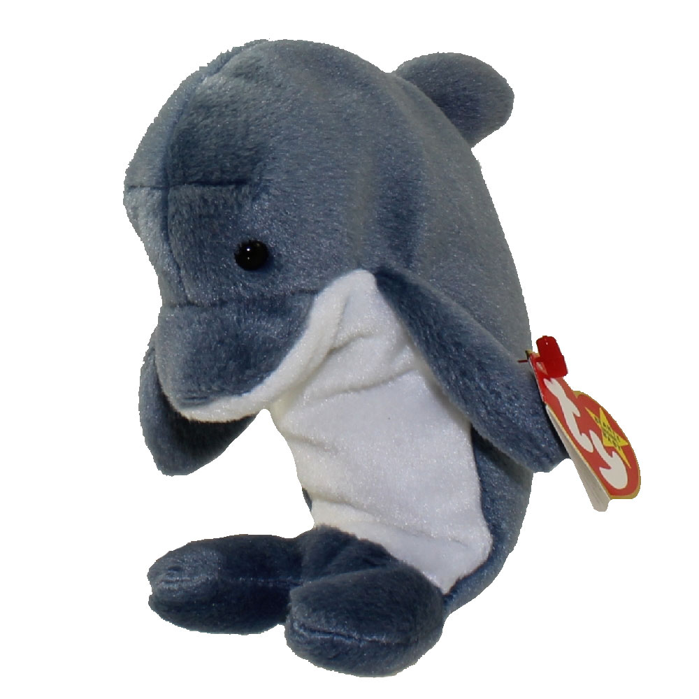 TY Beanie Baby - ECHO the Dolphin (6.5 inch): BBToyStore.com - Toys