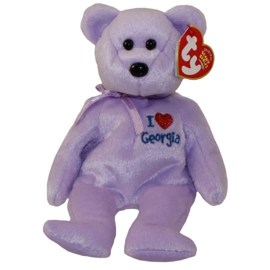 TY Beanie Baby GEORGIA the Bear I Love Georgia State Exclusive 8.5 inch BBToyStore Toys Plush Trading Cards Action Figures Games online retail store shop sale