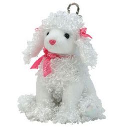 TY Beanie Baby - POOCHIE POO the Poodle Dog ( METAL Key Clip ) (4.5 inch)