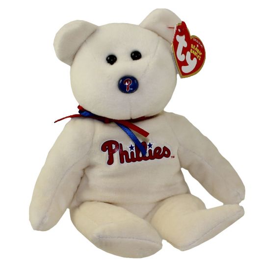 TY Beanie Baby MLB Baseball Bear PHILADELPHIA PHILLIES 8.5