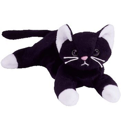 TY Beanie Baby - ZIP the Black Cat (7 inch): BBToyStore.com - Toys