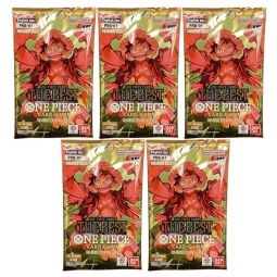 Bandai One Piece Trading Cards - The Best PRB-01 - PREMIUM BOOSTER PACKS [5 Pack Lot]