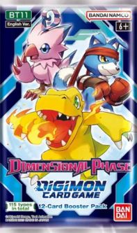 Digimon English Trading Card Game - Dimensional Phase BT11 - BOOSTER PACK (12 Cards)