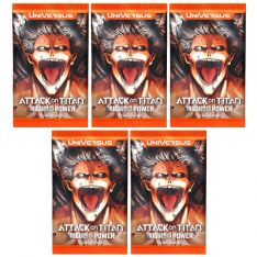 Universus Attack On Titan Origins of Power CCG - BOOSTER PACKS [5 Pack Lot]