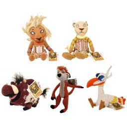 Disney Bean Bag Plushes - SET OF 5 Lion King Musical (Simba, Nala, Timon, Pumbaa & Zazu)