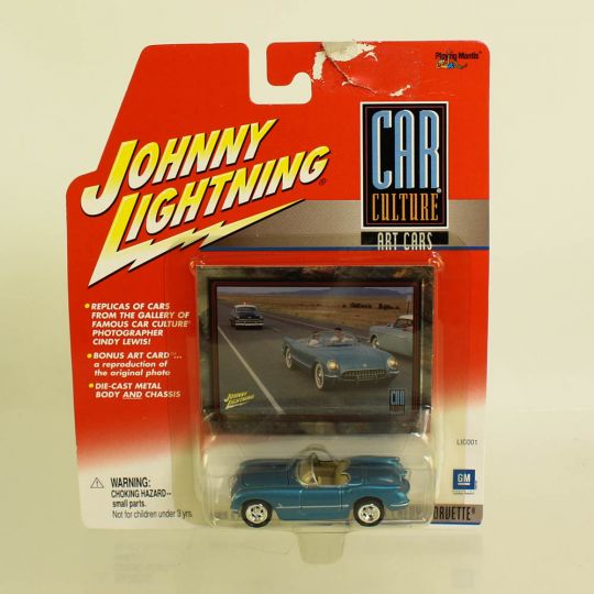 Johnny Lightning - Car Culture Art Cars - 1954 Chevy Corvette Blue  *NON-MINT BOX*:  - Toys, Plush, Trading Cards, Action Figures  & Games online retail store shop sale