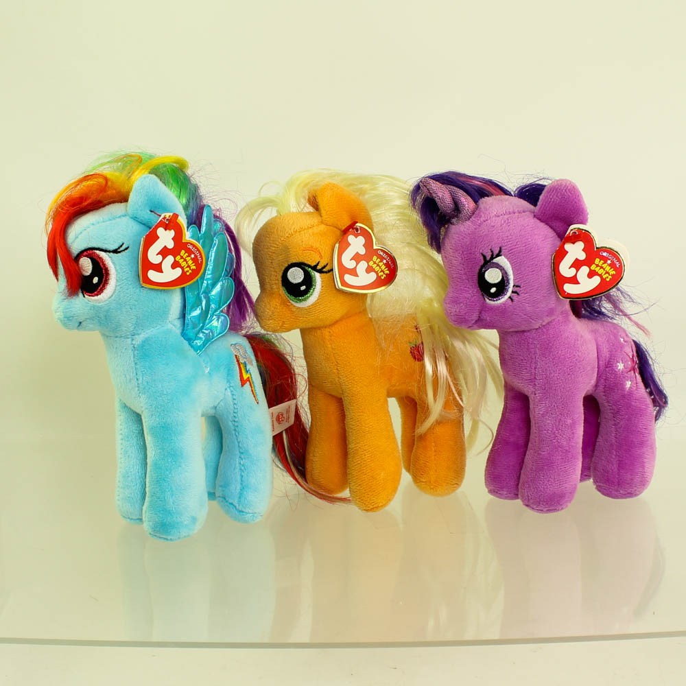 ty Beanie Babies Collection My Little Pony Plush Toy set of 6