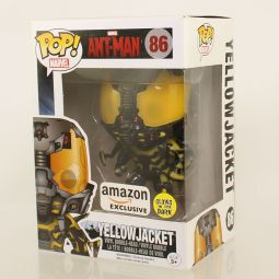 Funko POP! Marvel - Ant Man Movie Vinyl Bobble - YELLOWJACKET (Glows) #86 (Excl) *NON-MINT BOX*