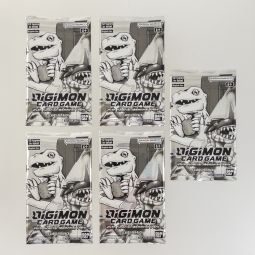 Digimon Trading Cards - Lot of 5 Box Topper Promo Packs (25th Special Memorial Packs)