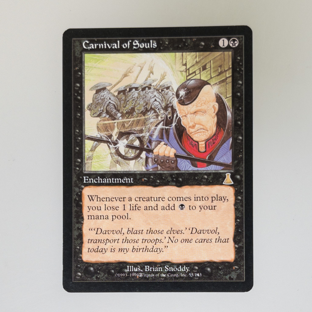 Magic the Gathering Card - Urza's Destiny 55/143 - CARNIVAL OF SOULS ...