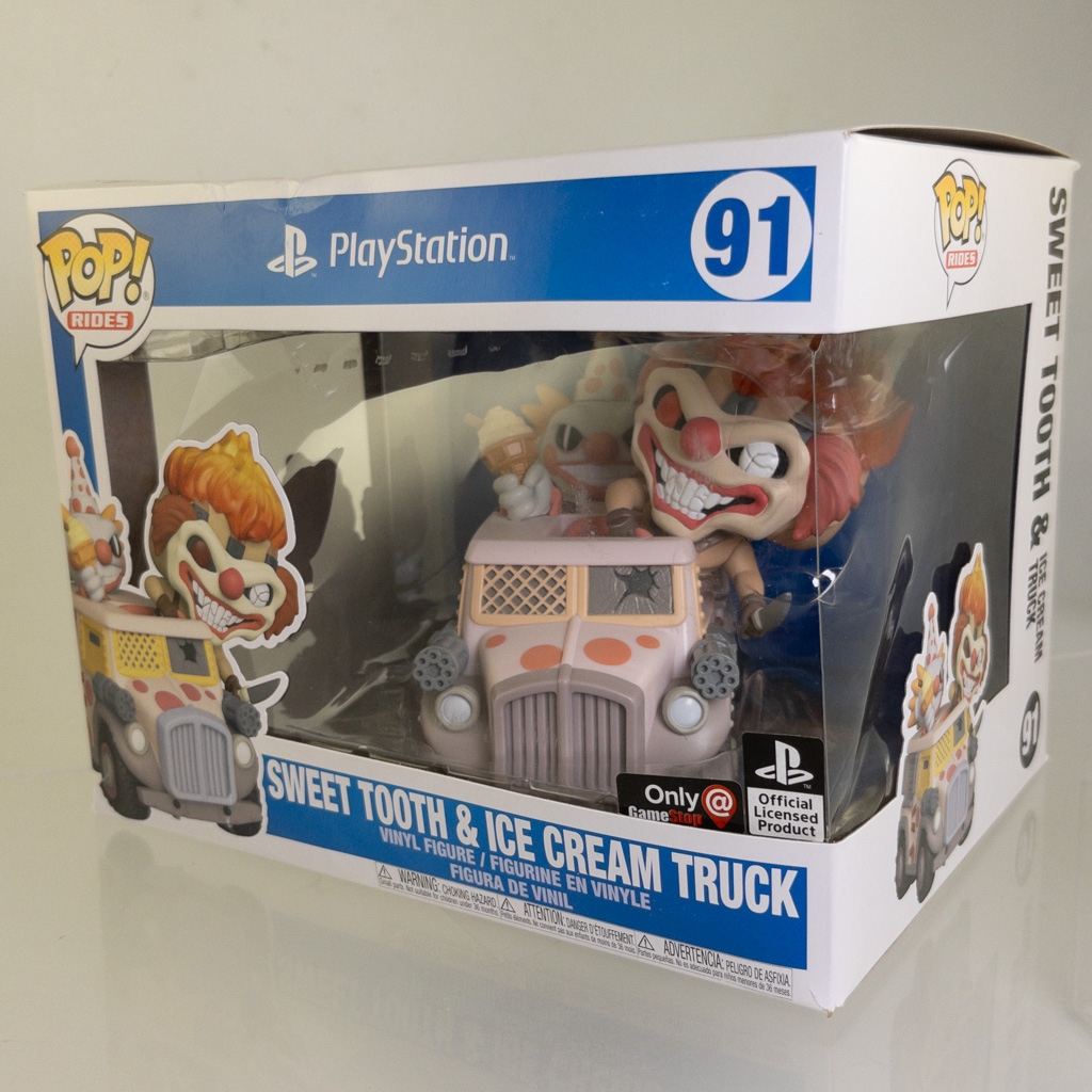 Funko POP! Rides - Twisted Metal - Vinyl Figure - SWEET TOOTH & ICE CREAM  TRUCK #91 *NON-MINT*: BBToyStore.com - Toys, Plush, Trading Cards, Action  Figures & Games online retail store shop sale