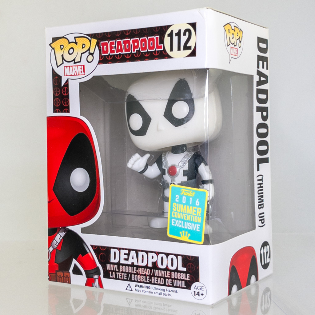 Funko POP! Marvel Vinyl Bobble-Head - DEADPOOL (White) #112 (Exclusive) *NON-MINT*